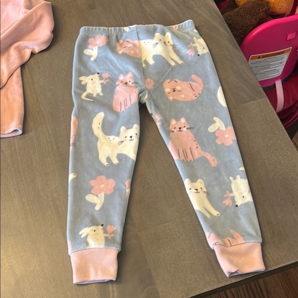 Cozy Pink and Blue Cat Pajama Set for Kids #377 - Picture 5 of 6